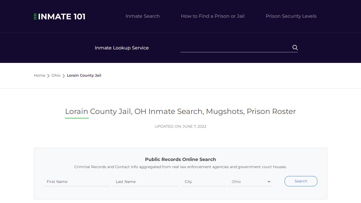 Lorain County Jail, OH Inmate Search, Mugshots, Prison ...