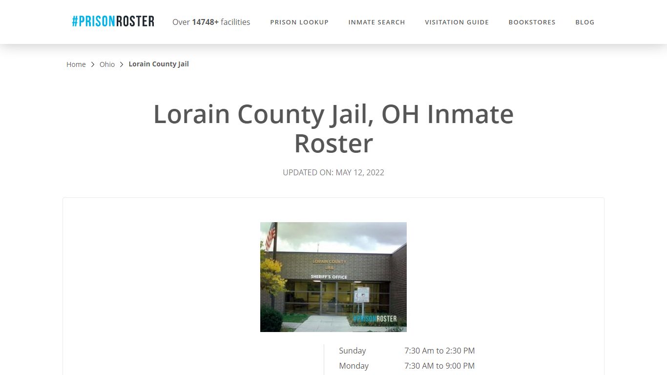 Lorain County Jail, OH Inmate Roster